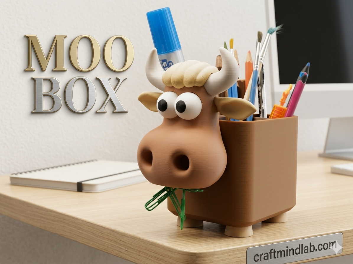 Moo Box Pen Holder
